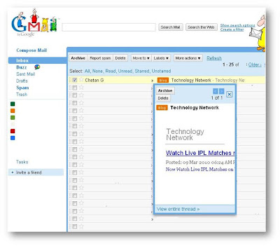Quick Preview your Mails in Gmail Inbox.