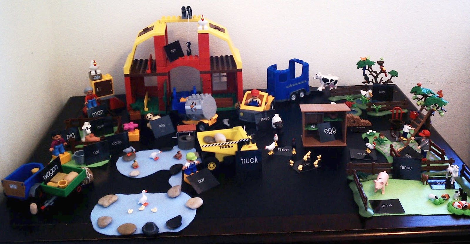 Enchanted Schoolroom: Montessori Grammar Farm With Legos