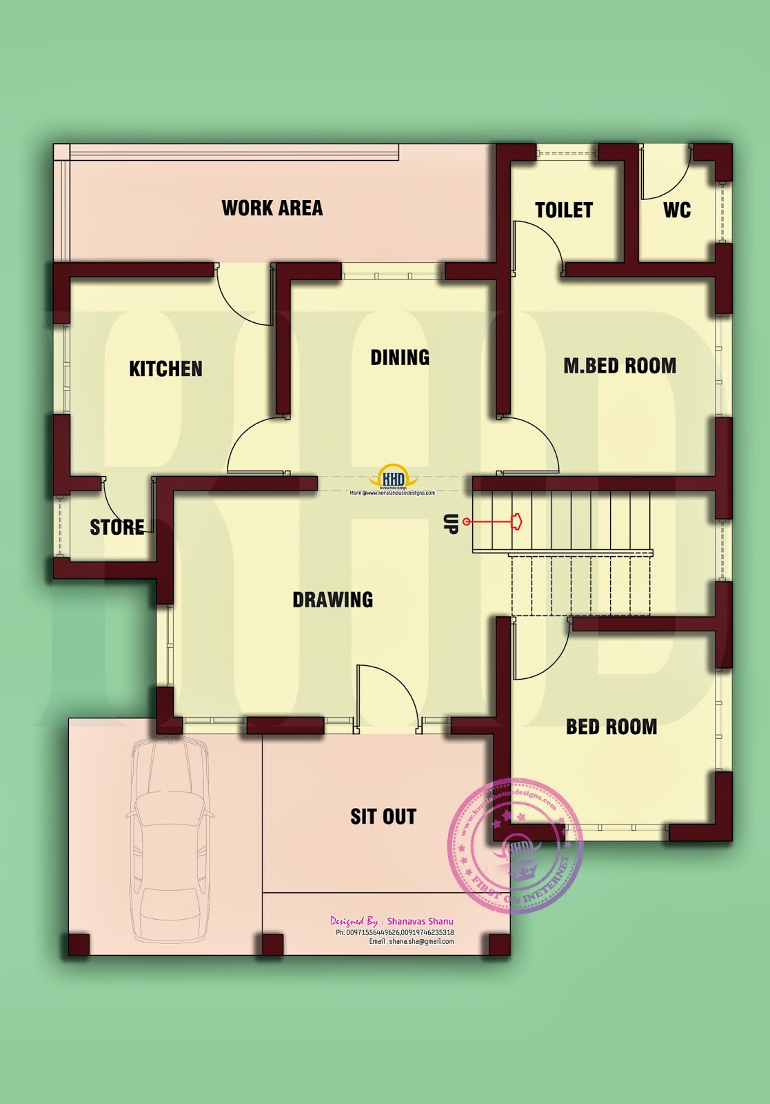  Home  plan  of small  house  Kerala home  design and floor plans 