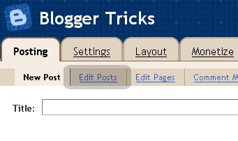 select edit pages option from the nav links