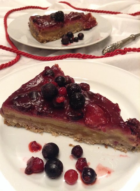 Tarte de frutos silvestres com recheio de batata doce (sem açúcar; sem glúten)