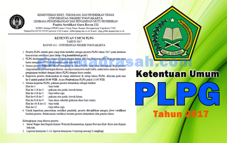 Inilah Ketentuan Umum PLPG Kemenag  Tahun 2019 Guru  Madrasah