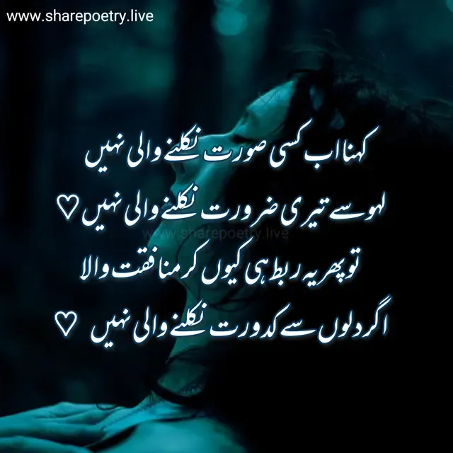 Heart Touching Urdu Shayari 4 Line - Sad girl photo