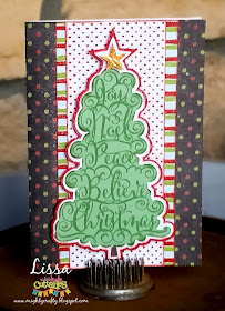 Christmas Word Tree Card by Lissa for Miss Kate Cuttables