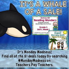 Whale of a Sale on Teachers Pay Teachers.  A different sale each day.