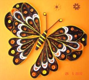 beautiful quilled butterflies