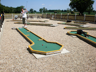 Minigolf at Blake End Craft Centre, near Braintree, Essex