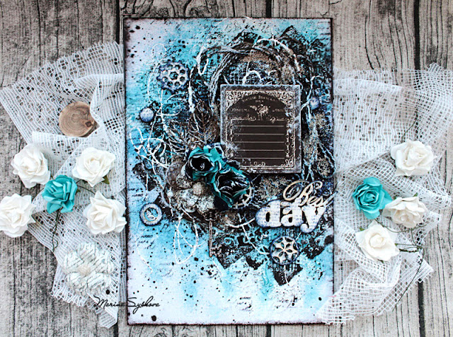 @marinasyskova #scrapbooking #canvas #mixedmedia #mixedmediascrapbooking #scrap