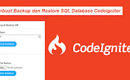 Membuat Backup dan Restore SQL Database Codeigniter