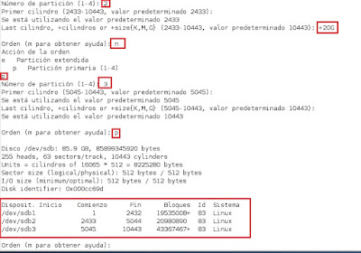 Particiones Linux con FDisk