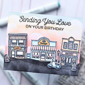 Sunny Studio Stamps: City Streets Birthday Card by Amanda Fitterer