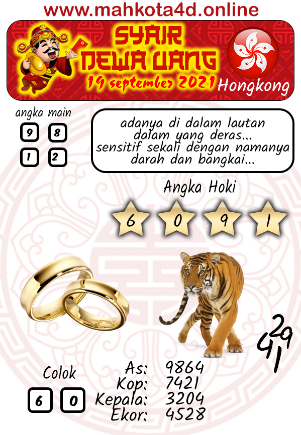 Syair Prediksi Jitu Hongkong Pools - Togel HK Minggu, 19 - September - 2021