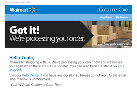 Walmart order confirmation