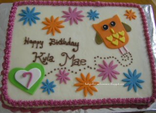 Gluten Free Birthday Cake on Babycakes  Hoot Owl Vanilla Sheet Cake