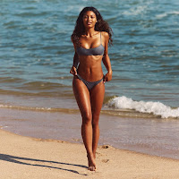 Danielle Herrington sexy bikini model on the beach photoshoot
