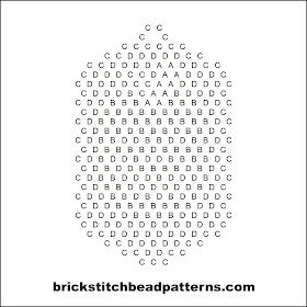 Click for a larger image of the Pumpkin Dog Tag Halloween bead pattern word chart.