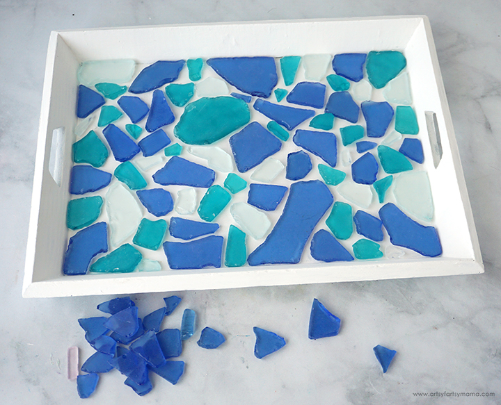 Sea Glass Mosaic Tray