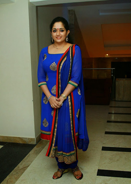 Malayalam Actress Kavya Madhavan In Blue Churidar HD Photos