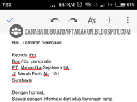 Cara Mengirim Email Lamaran Kerja Lewat Hp