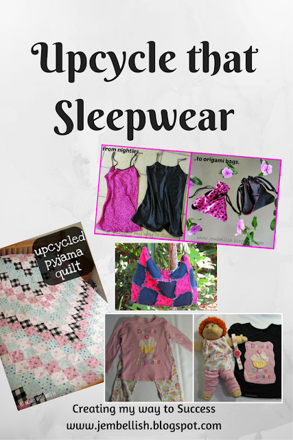 Upcycling pyjamas and sleepwear