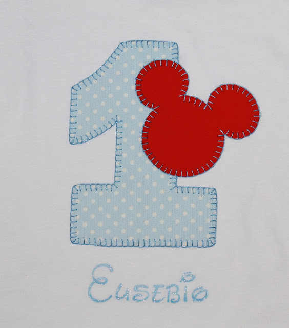 camiseta de cumpleaños mickey mouse 1 año