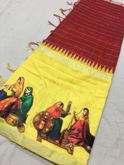 khadi Silk Work Sarees