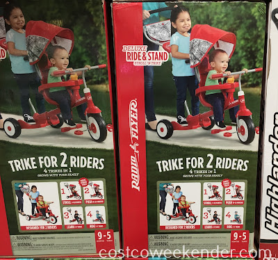 Take your toddler and/or young child for a ride in the Radio Flyer Deluxe Ride & Stand Stroll 'N Trike