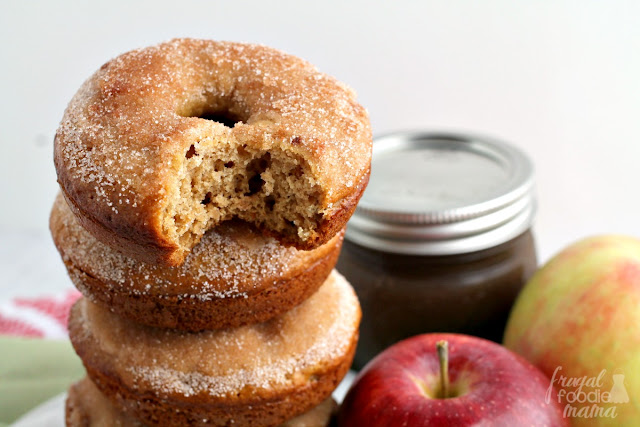 These perfect for fall Cinnamon-Sugar Apple Butter Donuts are packed with the flavors of fresh apple & spiced apple butter.