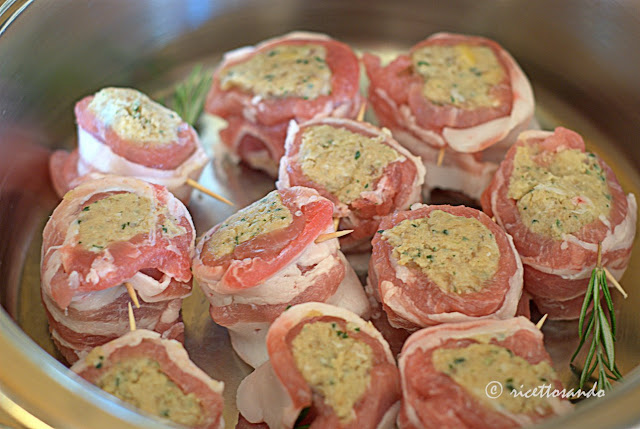 Bocconcini di lonza farciti scottiamo in pentola