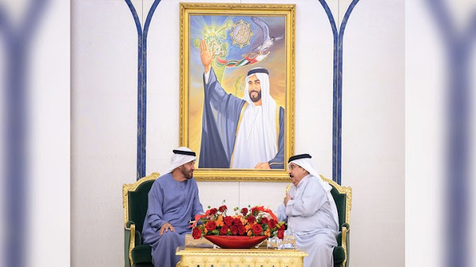 The King of Bahrain receives the Head of State at his residence in Abu Dhabi