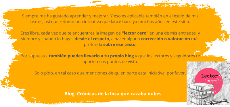 Imagen para explicar qué es la iniciativa "Lector cero" de mi blog.