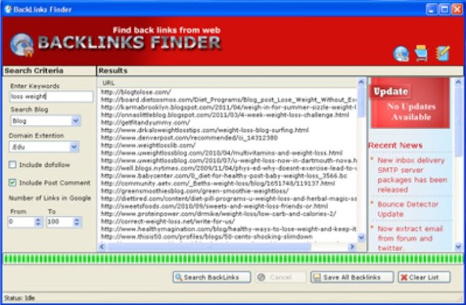 Download Gratis BackLinks Finder Software