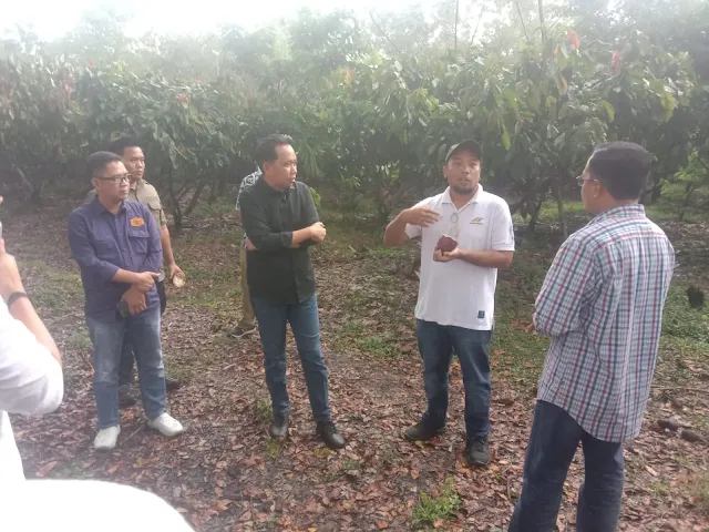 Bupati Jember Muhammad Fawait Bersama Plt Sekda dan OPD terkait dan Ketua TP3D kunjungi Pusat Penelitian Kopi dan Kakao di Kebun(Puslitbun) Renteng di Desa Nogosari Kecamatan Rambipuji Kabupaten Jember.