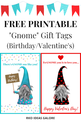 Free printable gnome gift tags