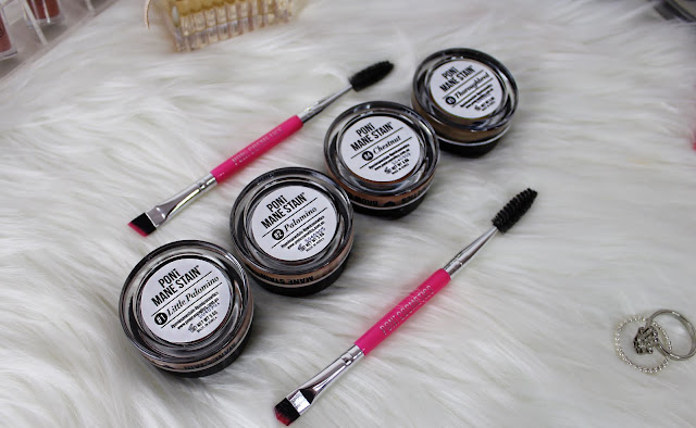 poni cosmetics, review, mane stain, brows, brow pomade