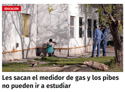 Les sacan el medidor de gas y los pibes no pueden ir a estudiar