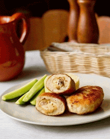 Куриные котлеты с грибами и сыром рецепт