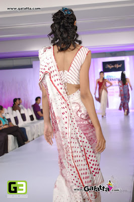 Nazia Syed Show at CIFW white Designer Saree blouse