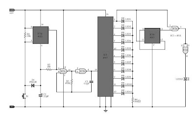 Mini Roulette Circuit Diagram