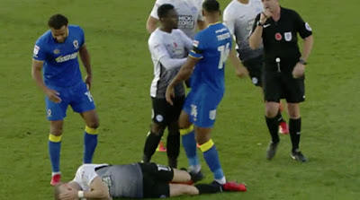 Peterborough's Marcus Maddison embarrasses himself with awful playacting against AFC Wimbledon 