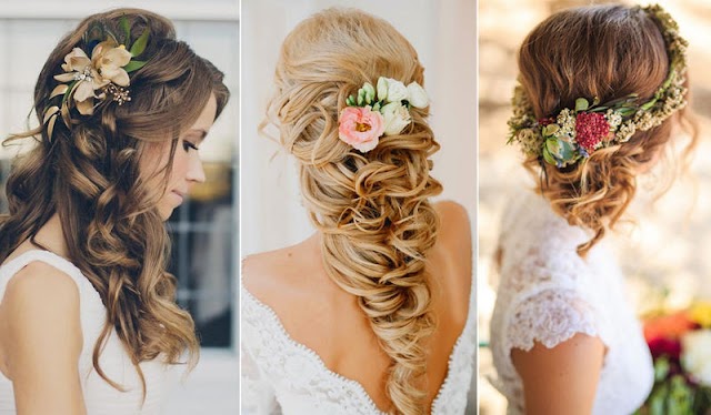 The latest 40 bridal hairstyles decorated with flower accessories to make your wedding look special