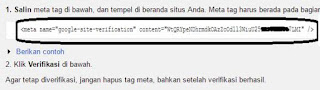 kode verifikasi blog
