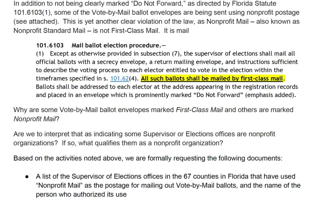 Evidence Emerges of Massive Vote-by-Mail Fraud in Florida Primaries – Media Blackout