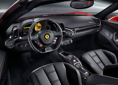 Interior design 2012 Ferrari 458 Italia Spyder 