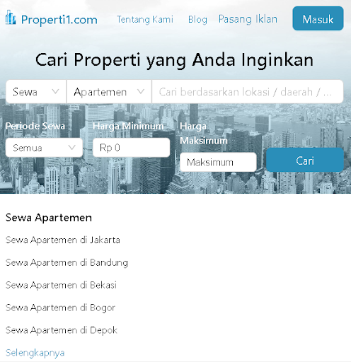 Properti1: Situs Jual Beli Rumah dan Apartemen Terbaik