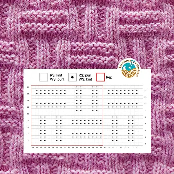 Double Basketweave stitch is a fantastic knitting stitch