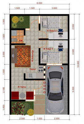 Denah Rumah Minimalis Type 36