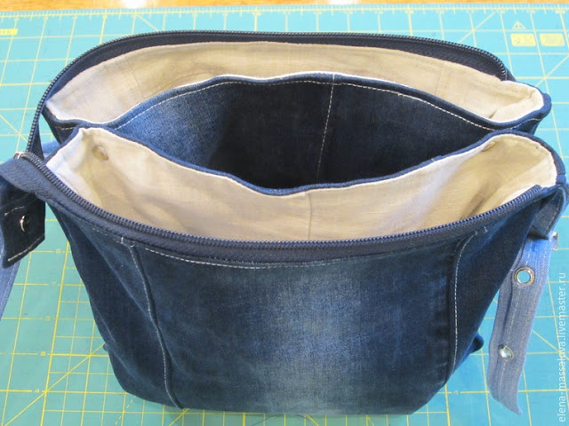 Bag of Old Jeans. Photo Sewing Tutorial.