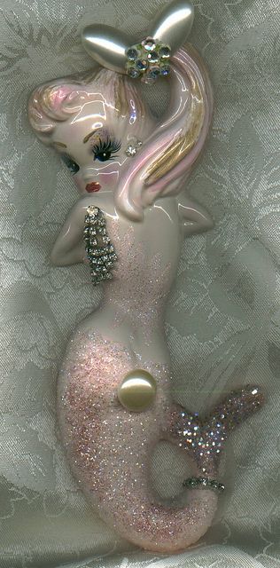 sparkling pink mermaid sea bunny