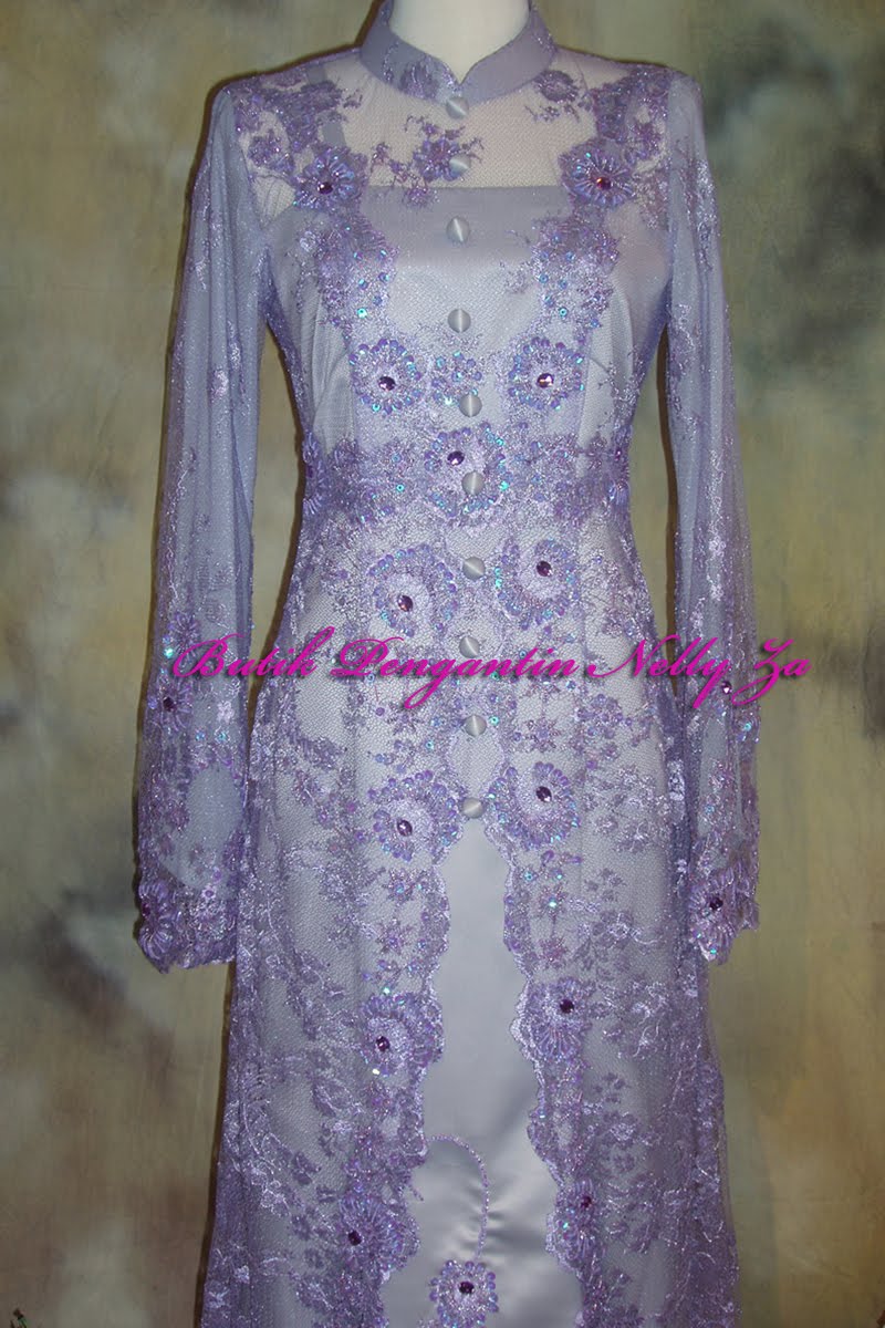  Butik Pengantin Nelly Za Baju Lace Purple lavender grey 